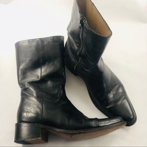 Frye Black Leather Mid Calf Boots - Womens 8
